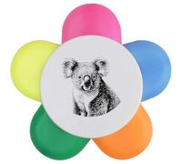 Azeeda 'Koala Portrait' Flower Shape Highlighter Pen (HL00042171)