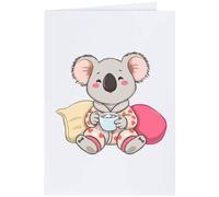 Azeeda 'Koala Pyjama Party' Greeting Card - A4 (GC00099148)