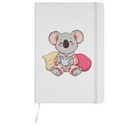 Azeeda 'Koala Pyjama Party' Ruled Notebook - White, A5 (NB00099501)