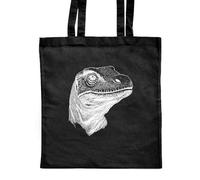 Azeeda 'Komodo Dragon Portrait' Classic Black Tote Shopper Bag (ZB00024575)