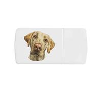 Azeeda 'Labrador Retriever Dog Portrait' Pill Box with Tablet Splitter (PI00042910)