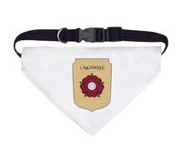 Azeeda 'Lancashire Rose Plaque' Pet Bandana - White, L (PD00084652)