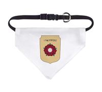 Azeeda 'Lancashire Rose Plaque' Pet Bandana - White, S (PD00084651)