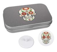 Azeeda 'Lancashire Rose Sugar Skull' Golf Markers Gift Set (GO00074630)