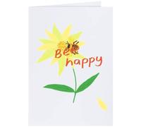 Azeeda Large (A4) 'Busy Buzzing Bee' Blank Greeting Card (GC00097054)