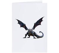 Azeeda Large (A4) 'Cosmic Dragon' Blank Greeting Card (GC00088484)