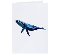 Azeeda Large (A4) 'Cosmic Whale' Blank Greeting Card (GC00091410)
