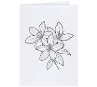Azeeda Large (A4) 'Jasmine Flowers' Blank Greeting Card (GC00090666)