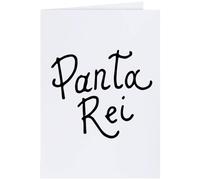 Azeeda Large (A4) 'Panta Rei Handlettering' Blank Greeting Card (GC00084432)
