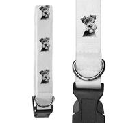 Azeeda Large 'Airedale Terrier Wearing Heart Shaped Glasses' Dog Collar (PR00083780)