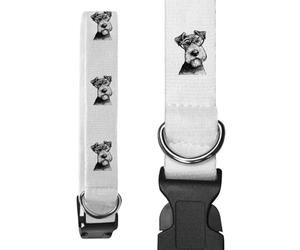 Azeeda Large 'Airedale Terrier Wearing Heart Shaped Glasses' Dog Collar (PR00083780)