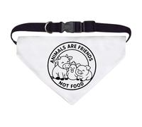 Azeeda Large 'Animals Are Friends Not Food' Dog/Cat/Pet Bandana (PD00067362)