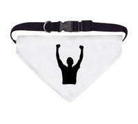 Azeeda Large 'Athlete with Raised Arms' Dog/Cat/Pet Bandana (PD00073892)