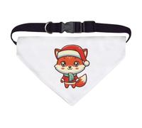 Azeeda Large 'Baby Fox Wearing Santa Hat' Dog/Cat/Pet Bandana (PD00073018)