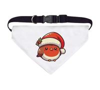 Azeeda Large 'Baby Robin Wearing Santa Hat' Dog/Cat/Pet Bandana (PD00073026)