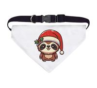 Azeeda Large 'Baby Sloth Wearing Santa Hat' Dog/Cat/Pet Bandana (PD00073118)