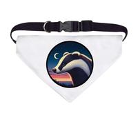 Azeeda Large 'Badger By Moonlight' Dog/Cat/Pet Bandana (PD00071782)