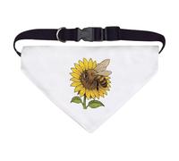 Azeeda Large 'Bee Pollinating A Sunflower In The Garden' Dog/Cat/Pet Bandana (PD00072550)