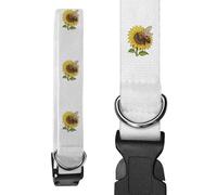 Azeeda Large 'Bee Pollinating A Sunflower In The Garden' Dog Collar (PR00072500)