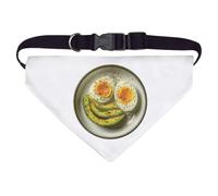 Azeeda Large 'Boiled Egg with Avocado' Dog/Cat/Pet Bandana (PD00072508)