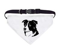Azeeda Large 'Border Collie Head' Dog/Cat/Pet Bandana (PD00067984)
