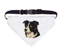 Azeeda Large 'Border Collie Head' Dog/Cat/Pet Bandana (PD00067986)