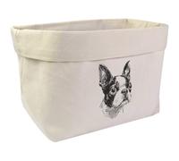 Azeeda Large 'Boston Terrier Portrait' Canvas Organiser/Storage Bag (OR00041706)