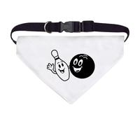 Azeeda Large 'Bowling Ball and Pin' Dog/Cat/Pet Bandana (PD00065742)