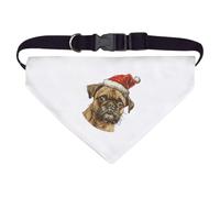 Azeeda Large 'Brussels Griffon Dog Wearing Santa Hat' Dog/Cat/Pet Bandana (PD00074242)