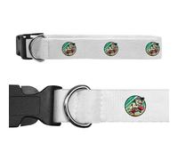 Azeeda Large 'Bulldog Riding Skateboard' Dog Collar (PR00078936)