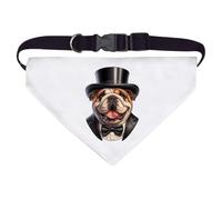 Azeeda Large 'Bulldog Wearing Evening Dress' Dog/Cat/Pet Bandana (PD00069246)