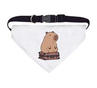 Azeeda Large 'Capybara on Suitcase' Dog/Cat/Pet Bandana (PD00081530)