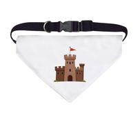 Azeeda Large 'Castle Tower with Flag' Dog/Cat/Pet Bandana (PD00078918)