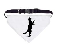 Azeeda Large 'Cat on Hind Legs Silhouette' Dog/Cat/Pet Bandana (PD00066964)