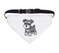Azeeda Large 'Chibi Miniature Schnauzer' Dog/Cat/Pet Bandana (PD00077556)