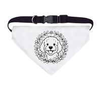 Azeeda Large 'Cockapoo Floral Wreath' Dog/Cat/Pet Bandana (PD00073544)