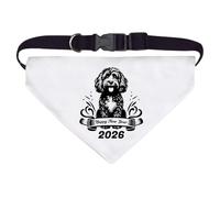 Azeeda Large 'Cockapoo New Year 2026' Dog/Cat/Pet Bandana (PD00076006)
