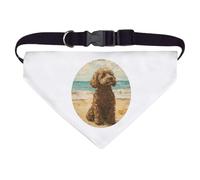 Azeeda Large 'Cockapoo on Beach' Dog/Cat/Pet Bandana (PD00081876)