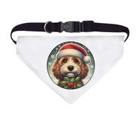 Azeeda Large 'Cockapoo Wearing a Santa Hat' Dog/Cat/Pet Bandana (PD00072924)