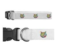Azeeda Large 'Colourful Cheshire Cat' Dog Collar (PR00071680)