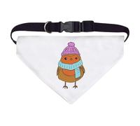 Azeeda Large 'Colourful Christmas Robin' Dog/Cat/Pet Bandana (PD00072456)