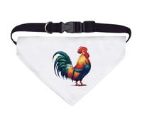 Azeeda Large 'Colourful Crowing Cockerel' Dog/Cat/Pet Bandana (PD00069256)