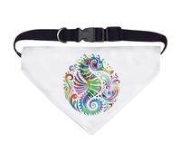 Azeeda Large 'Colourful Seahorse Motif' Dog/Cat/Pet Bandana (PD00071568)