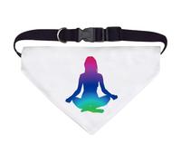 Azeeda Large 'Colourful Yoga Pose' Dog/Cat/Pet Bandana (PD00073626)