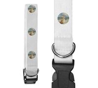 Azeeda Large 'Corgi on Beach' Dog Collar (PR00083454)