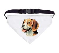 Azeeda Large 'Cute Beagle Portrait' Dog/Cat/Pet Bandana (PD00075974)