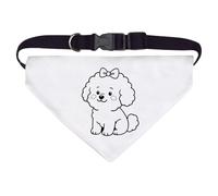 Azeeda Large 'Cute Bichon Frise Dog' Dog/Cat/Pet Bandana (PD00070424)