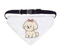 Azeeda Large 'Cute Bichon Frise Dog' Dog/Cat/Pet Bandana (PD00070426)