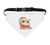Azeeda Large 'Cute Christmas frog with Heart' Dog/Cat/Pet Bandana (PD00074948)