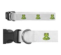 Azeeda Large 'Cute Frog On Lilypad' Dog Collar (PR00073160)